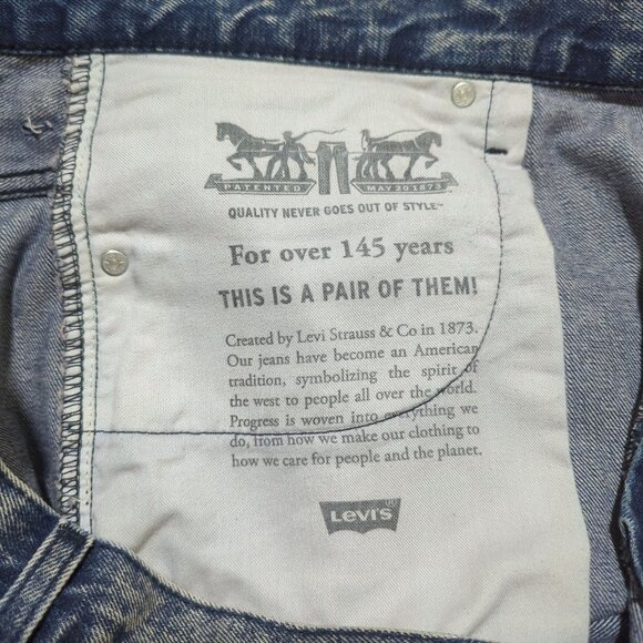 Levis Mens 569 Light Blue Acid Wash Relaxed Straight Fit Jeans W 40 L 30 - Picture 9 of 14